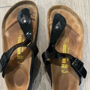 Gizeh Black Birkenstock, size 9